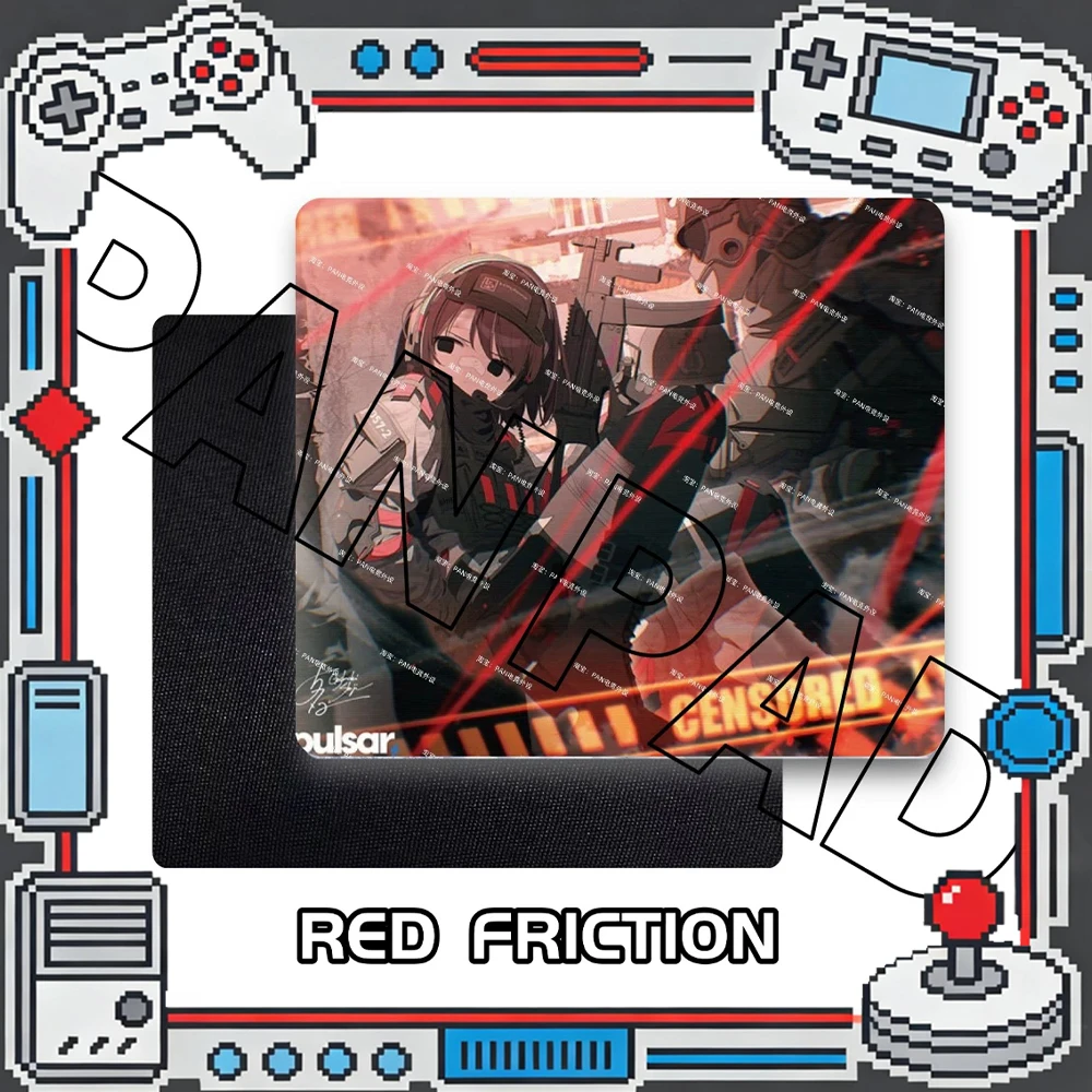PAN Esports RED FRICTION Glass Gaming Mousepad  FPS Both Control And smooth Mouse Pad For VALORANT TTK CSGO PC Accessories Gifts