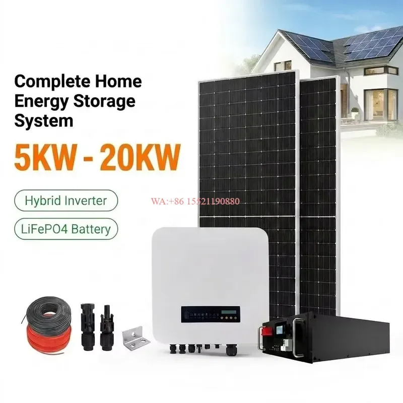 WMWMNU Wholesale Home Energy Storage System 5KW 10KW 16KW 20KW LiFePO4 Solar Battery Hybrid Inverter MPPT Off Grid Complete