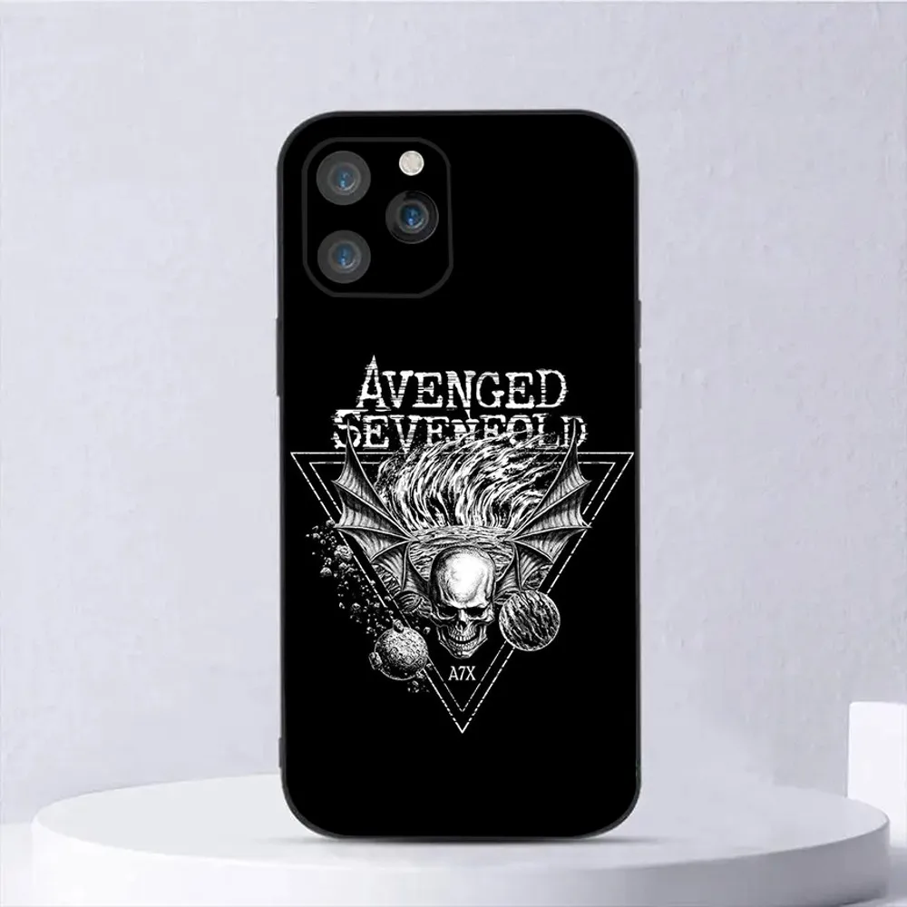 Avenged Sevenfold 락 밴드 휴대폰 케이스, 아이폰 15,14,13,12,11, 플러스, 프로 맥스, XS,X,XR,SE, 미니, 8,7 소프트 실리콘 블랙 커버