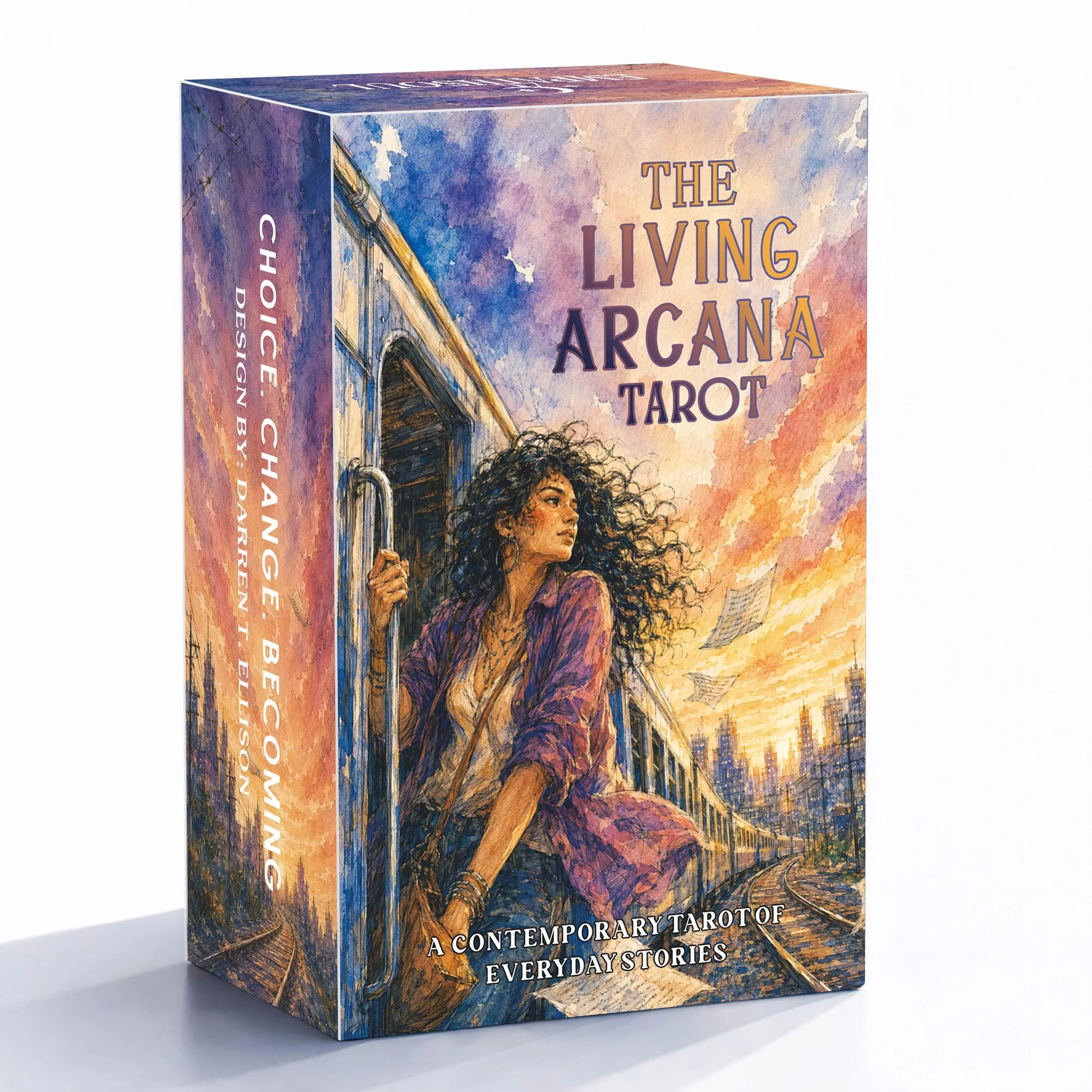 78-Card Living Arcana Tarot Deck, 13x8 Cm, Includes Paper Manual, Explore Ancient Patterns in Modern Life, Card Game Set
