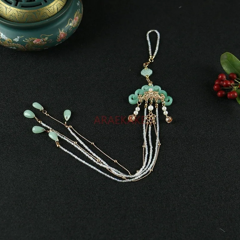 ياقة بإبزيم، شيونغسام، ياقة مضغوطة، قلادة معلقة، مجوهرات شرابة رائعة، إكسسوارات بإبزيم #2