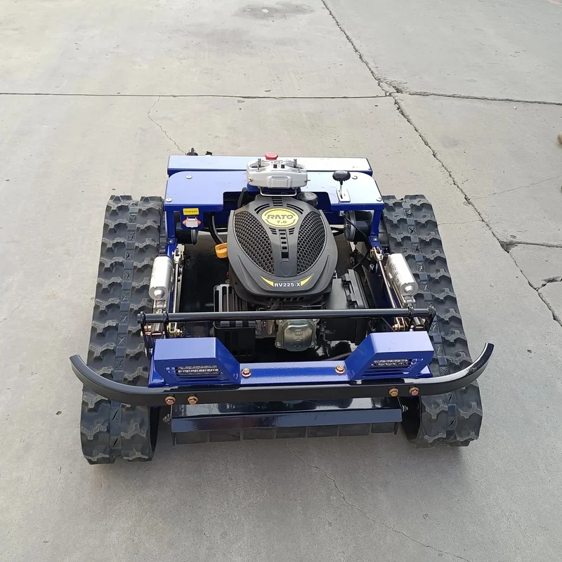 Lawn Mowers Hot Selling Cheapest Rubber Crawler Robot Lawn Mower Remote Control  Robotic Lawn Mower Garden/farm