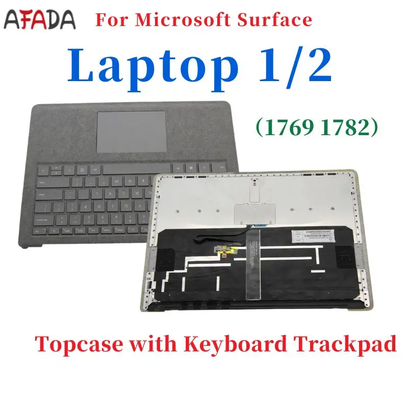 Original Keyboard For Microsoft Surface Laptop 1 Laptop 2 1769 1782 Topcase Assembly Keyboard with Trackpad Complete Gray