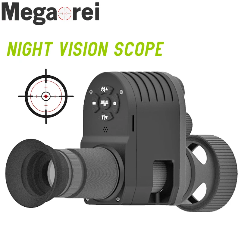 

Megaorei 4SA Telescope Sight Binoculars 4x Zoom Monocular Add on Hunting Night Vision Scope Camera Video 1080p HD Screen