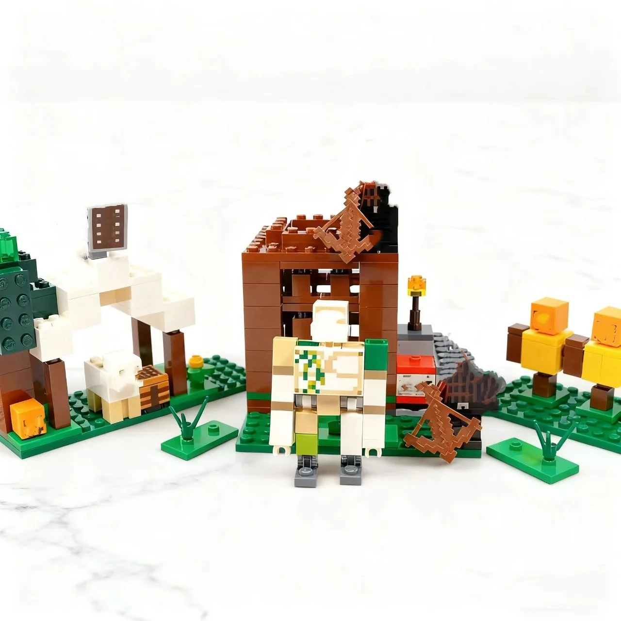 互換性のあるブランド ブロックセット マイピクセルワールド ゲームシリーズ 組み立てブロック ピラジャー前哨基地 MOC おもちゃ 子供向けギフト 21159