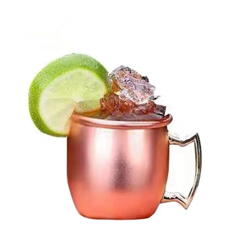 

4pcs 60ml 2-Ounce Moscow Mule Copper Mugs Metal Mug Cup Stainless Steel Beer Wine Coffee Cup