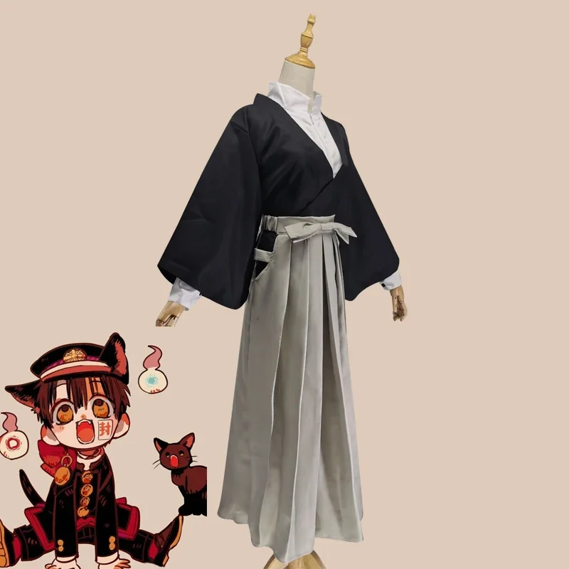 

Toilet Bound Hanako Kun Cosplay Yugi Amane Cosplay Costume Samurai Kimono Hakama Pants Full Set Halloween Costumes