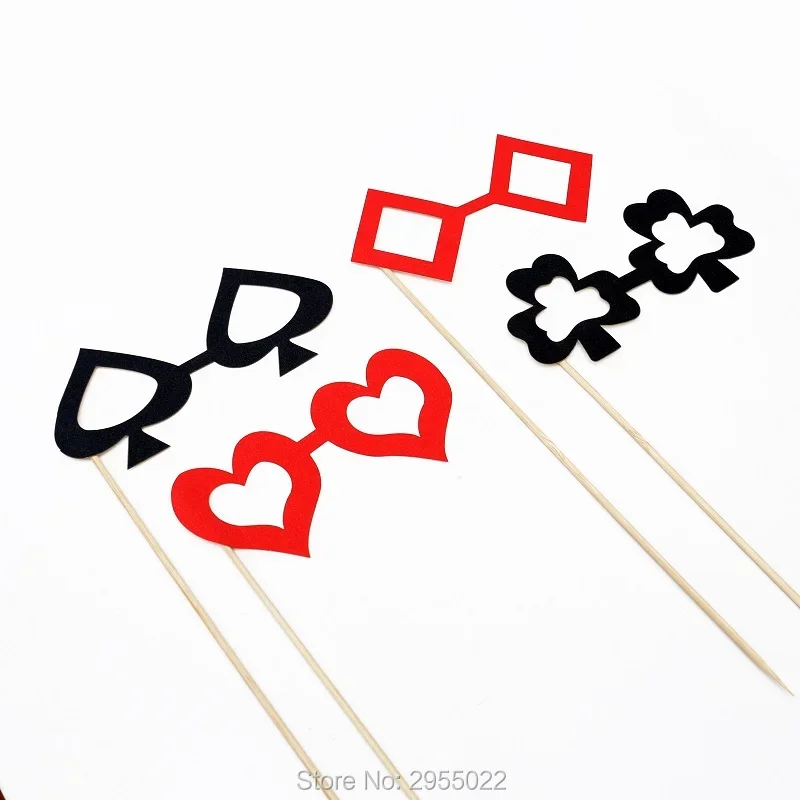 

Коллекция очков для казино, набор из 4 реквизитов для фотобудки, декор для вечеринки, маски для вечеринок, очки на день рождения, бриллианты, клуба и сердца