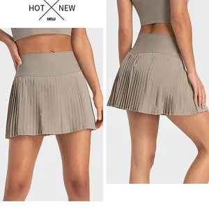 Women's high-waisted sneakers with pockets, yoga shorts, pleated pocket, anti-exhaust, fast drying, sports tights, sports pants 10 Main Sales Short Saia - №8