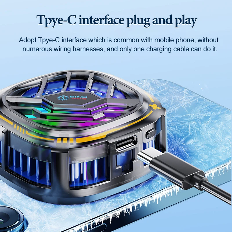 Fan Cooler For Phone Semiconductor Cooling Fan For Mobile Cooler Phone Gaming Portable Cooler Mobile Phone Cooler Fan Phone Clip