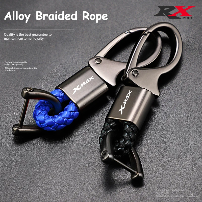 New For YAMAHA XMAX X-MAX 125 250 300 400 XMAX300 XMAX250 Accessories Custom LOGO Motorcycle Braided Rope Keyring Metal Keychain