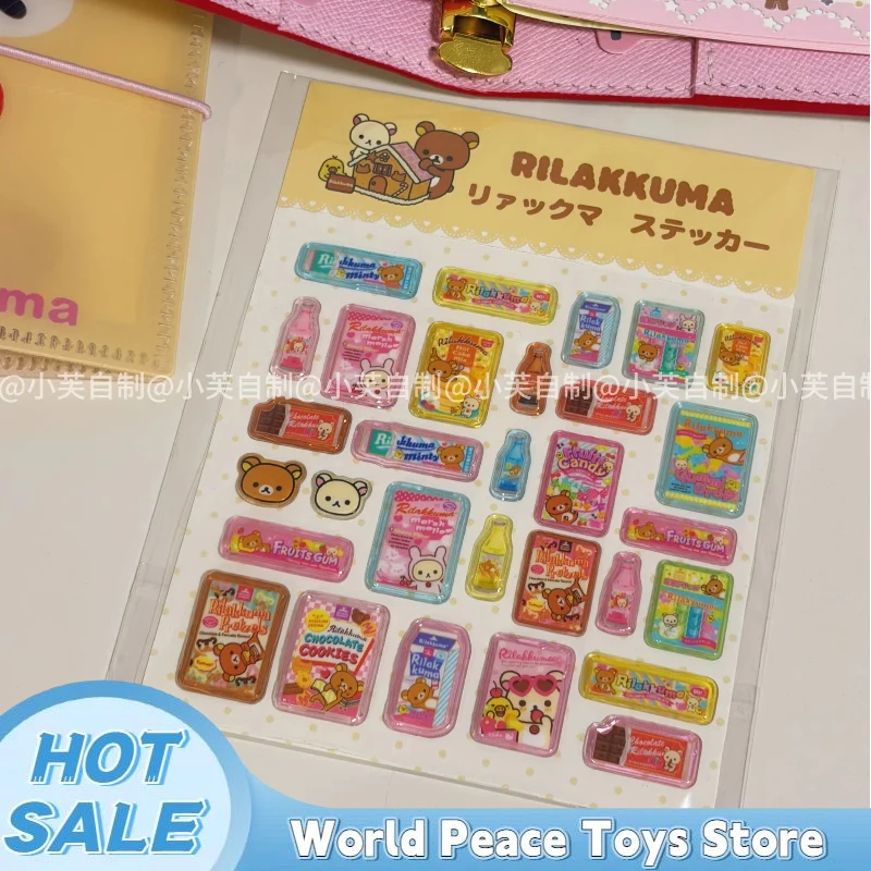 

5pcs Kawaii Rilakkuma Korilakkuma Kiiroitori 3d Bubble Stickers Creative Diy Phone Case Camera Decoration Children'S Reward Toy