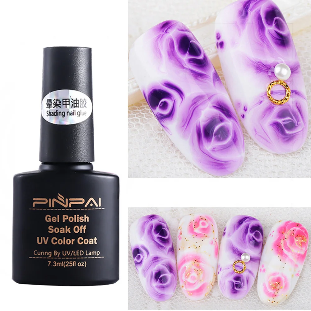 Nail Blending Glue Nail Polish Watercolor Ink Blooming Gel Smoke Effect Nail Art DIY Amber Manicure Women Marble Hybrid Varnish