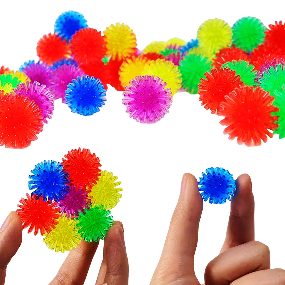 20/30/50 Pcs 2.5mm Plastic Soft Bayberry Balls Hedgehog Stress Relief Toys Kids Birthday Party Favor Goody Bag Filler Prize Gift