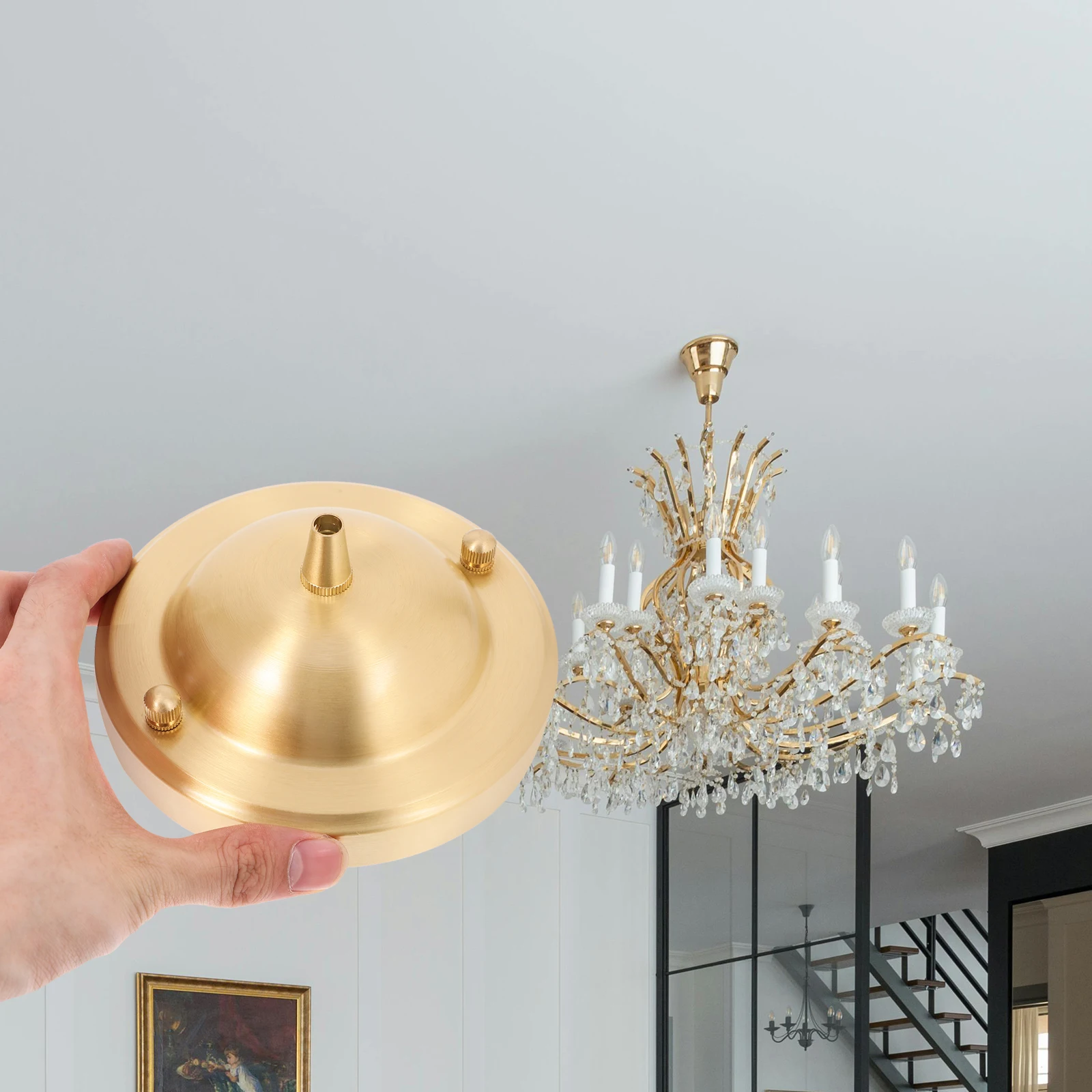 

Copper Ceiling Mount Lamp Base Replacement Light Plate Pendant Lighting Hardware For Canopy Parts Vintage Style Metal Ceiling