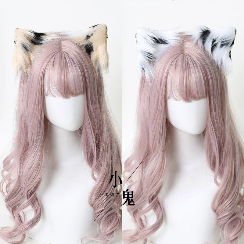 Original hand-made Headband Lolita Headwear cat ear gothic wind cosplay beast ear hairpin Hair Accessaries