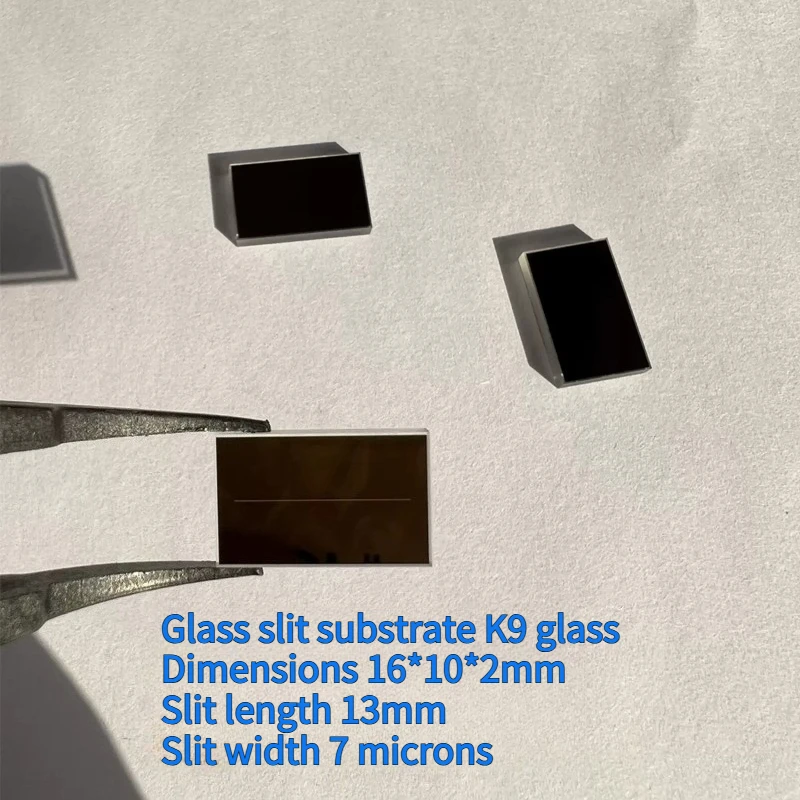 Rectangle 16x10mm K9 Glass 7 micron Glass Slit Thickness 2mm Slit Length 13mm Slit Width 7μm