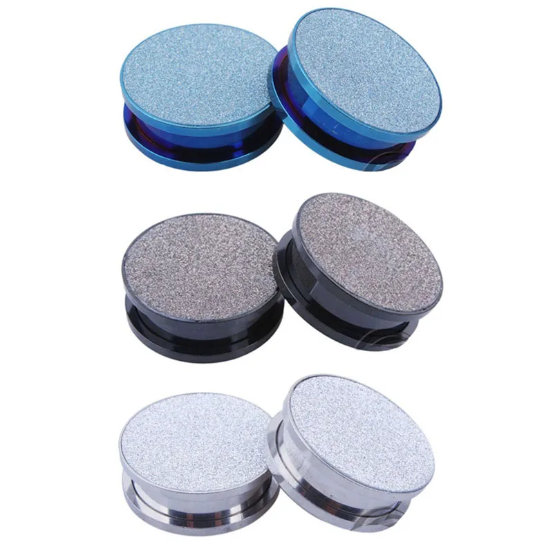2pcs Sandpaper Stainless Steel Ear Plugs and Tunnels Screw Ear Piercings Earlets Earring Expander Ear Gauges Body Jewelry 6-25mm