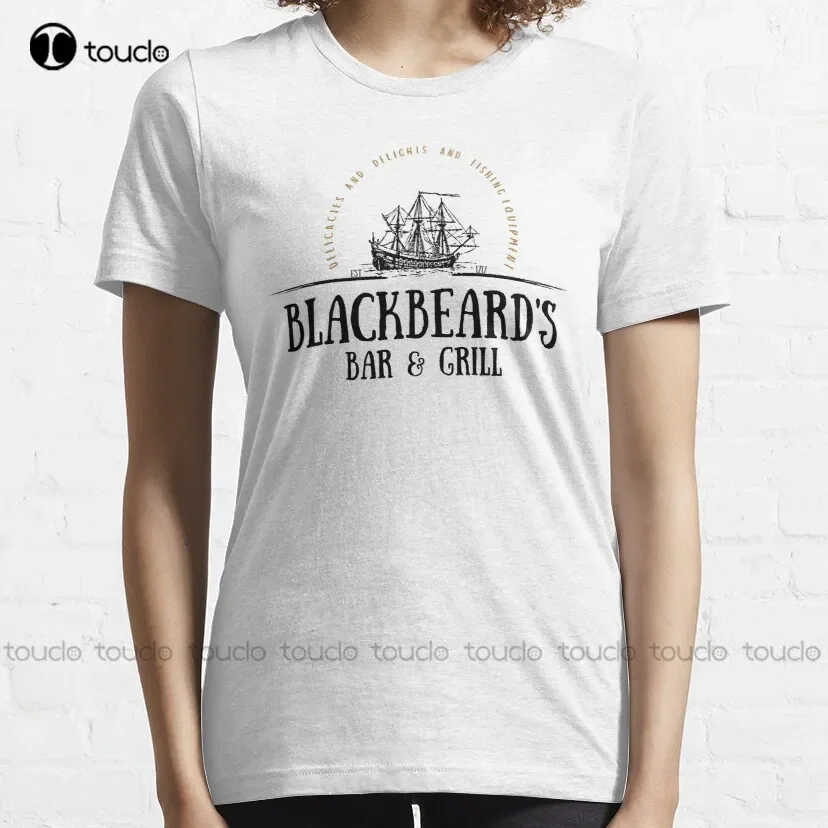 Blackbeard'S Bar And Grill تي شيرت كلاسيكي علمنا يعني الموت قميص مخصص هدية مخصصة Xs-5Xl جميع المواسم القطن تنفس