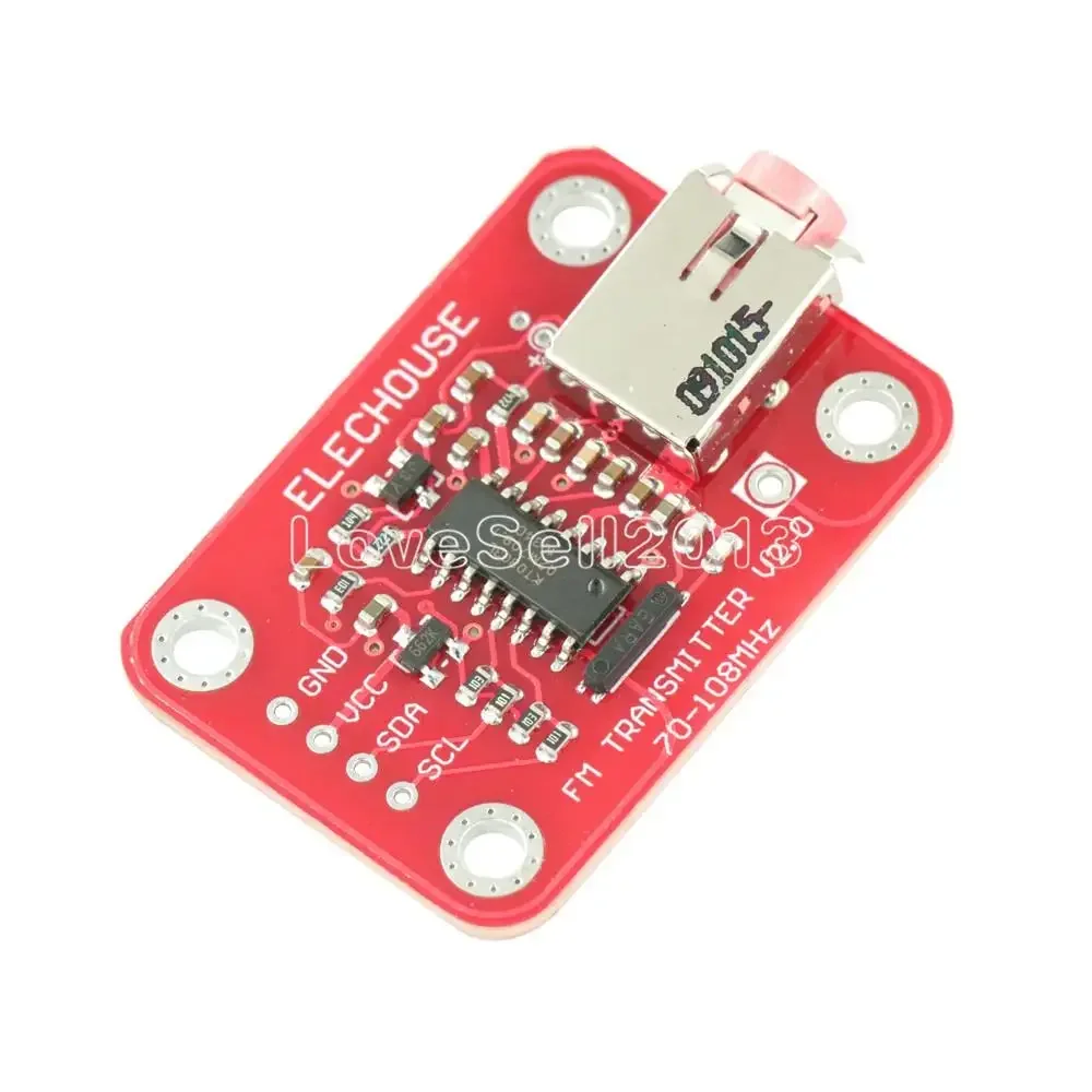 NEW FM Radio Transmitter Module V2.0 Digital Radio Transmitter Board for Arduino I2C Interface TTL MIC VCC SDA SCL 3V 5V