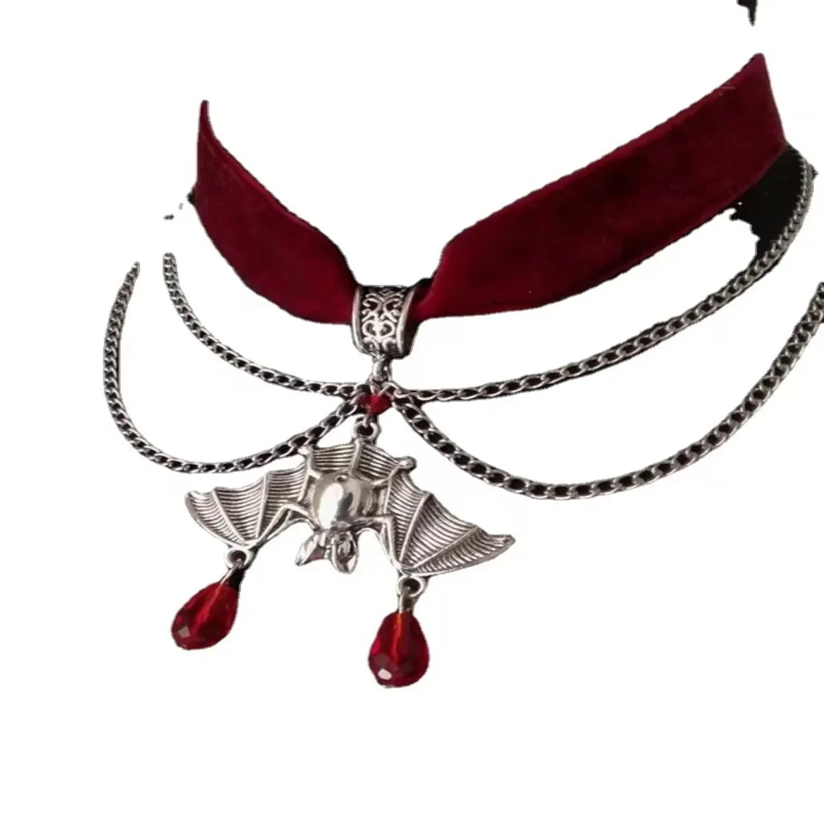 Goth vermelho veludo gargantilha bat colar vitoriano lindo punk gótico  vampiro jóias moda festa feminino presente de halloween charme / Joias  fashion, image size:1200x1200