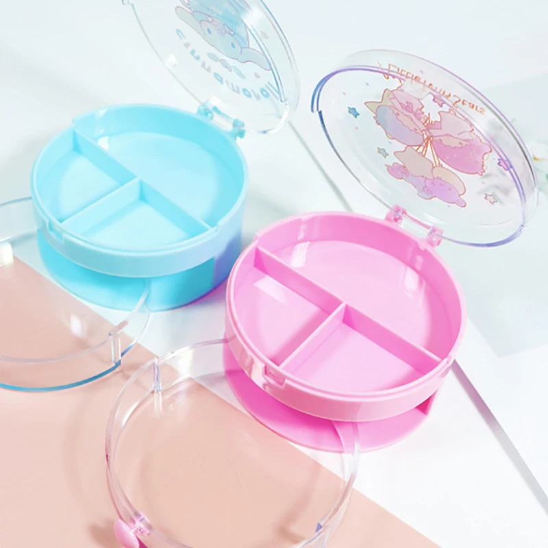 

Новинка Sanrio Cinnamoroll Mymelody круглая коробка для хранения искусственная лента мелкие предметы шкатулка для ювелирных изделий украшения подарки для девочек