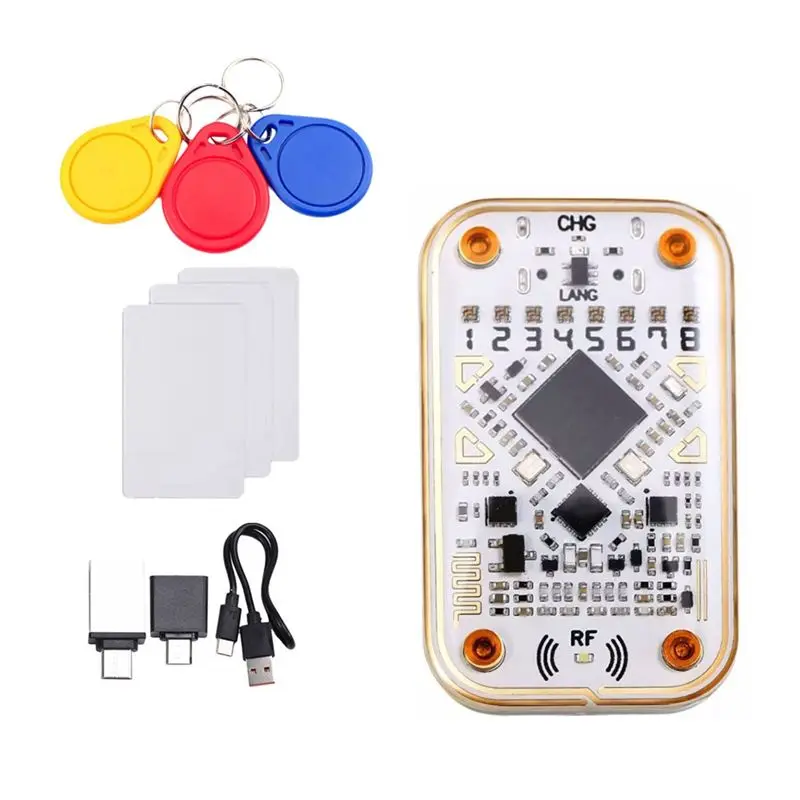 

Y22A-Chameleon Ultra RFID Smart Chip Reader+3XUID Keychain/Card Smart Card Emulator Tool 125K 13.56M IC ID Card Decode