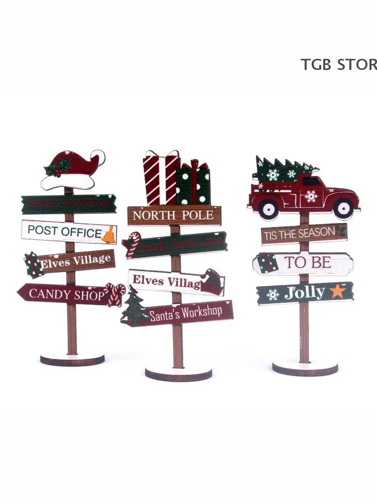 1 pz 1:12 cartello stradale di Natale mobili da giardino decorazione casa delle bambole modello in miniatura decorazioni per la casa giocattolo accessori per casa delle bambole