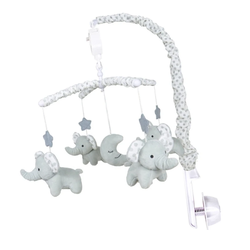 Windup Move Music Box Musical Baby Musical Crib Mobile Toy for Baby Bells Frame Arm Bracket Hanging Toy