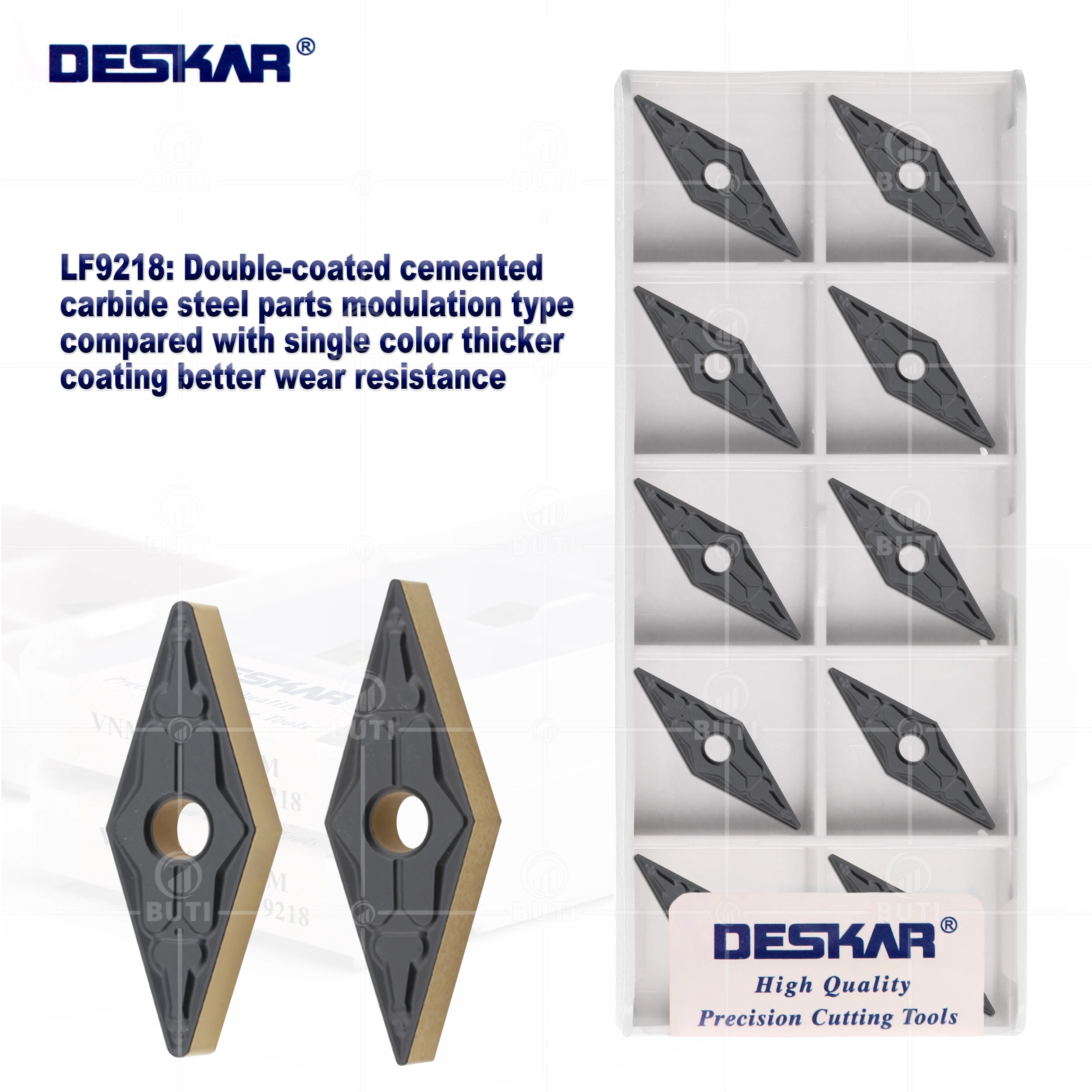 Deskar-cortador de Torno para Peças de Aço Corte Carbide Insert 100 Original Vnmg160404 Vnmg160408 Vnmg160412 tm Lf9218