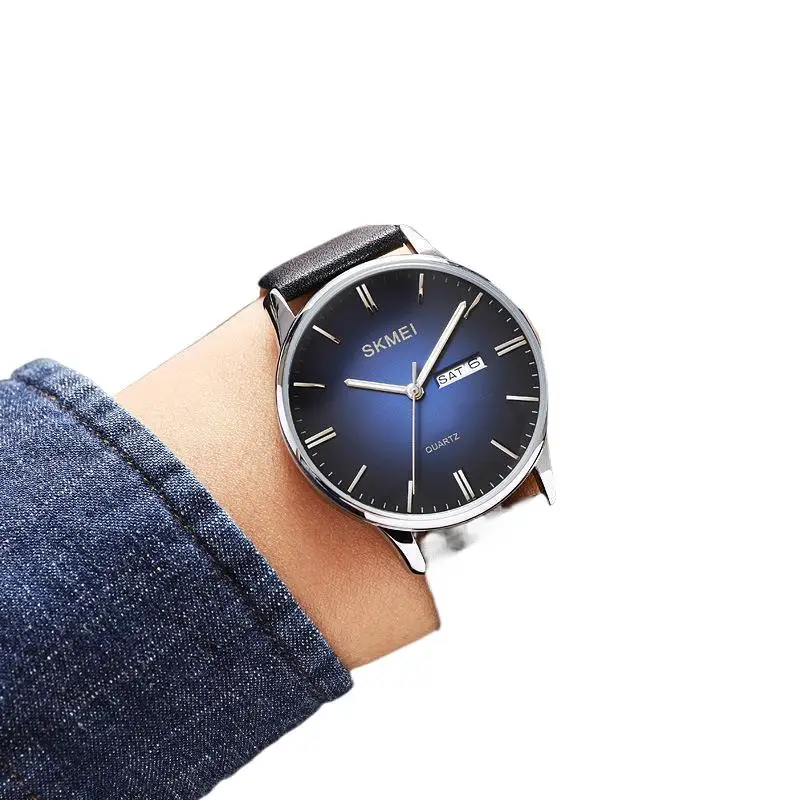 Skmei Men's Quartz Watch Belt Casual Watch Business Simplicity Men's Watch Calendar Display Large Dial Watch