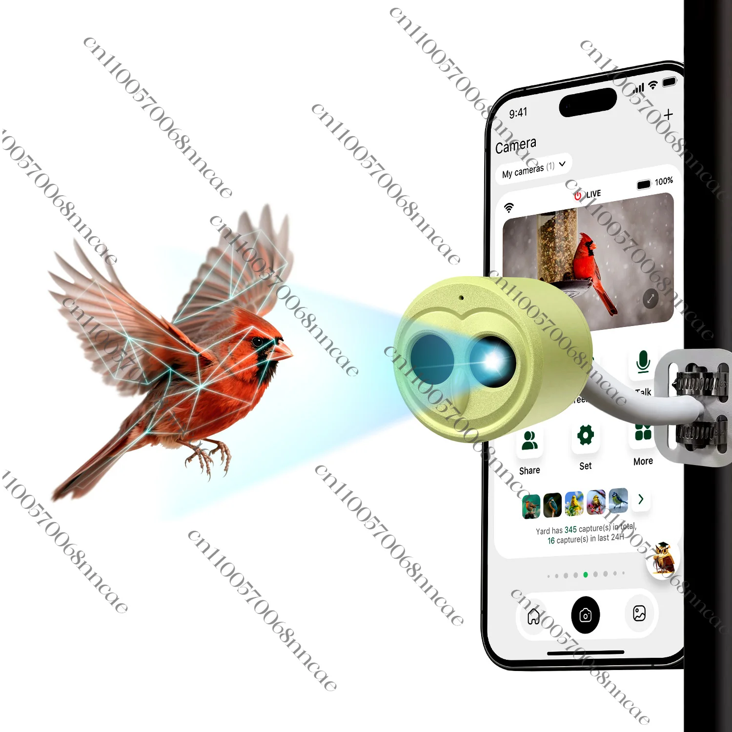 

Solar Powered Mini AI Recognition 4K Waterproof IP66 Smart Bird Feeder Camera Bird Watching Camera