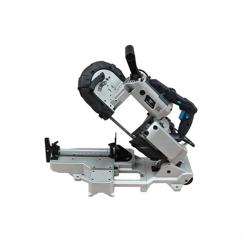 R2103T 1100W Portable Metal Cutting Saw Removable Alloy Steel Base Cordless Band Saw Handheld Band Saw