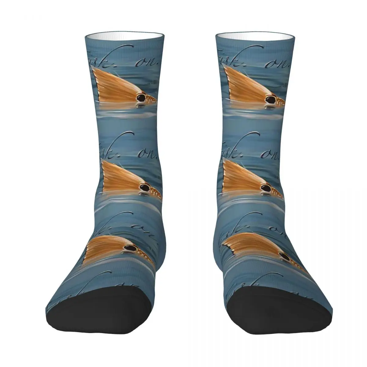 Redfish Fisherman Fishing Kawaii Socks Shopping Cartoon Pattern Socks