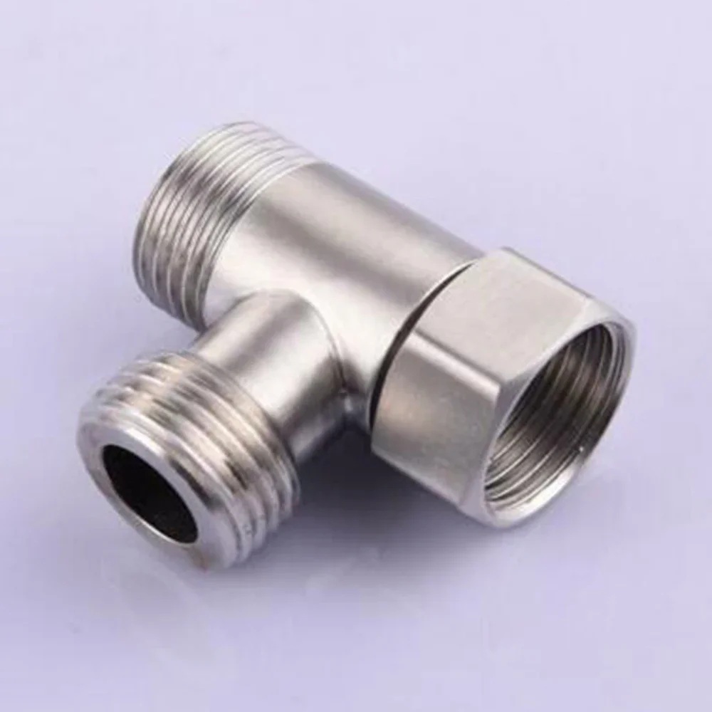 

Toilet Diverter Valve Copper G1/2" T-Valve Bidet Sprayer Shower Fitting Water Heater Live Joint Plating Three-Way Device