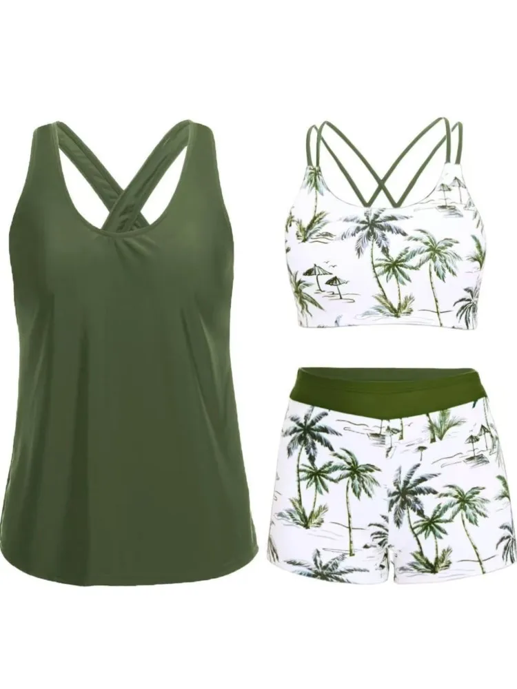 

New Cover Ups Sexy Swimsuit Women Summer Bathing Suit Bikini Set Sleeveless Swimwear Women Beach Swimming Suit For Female