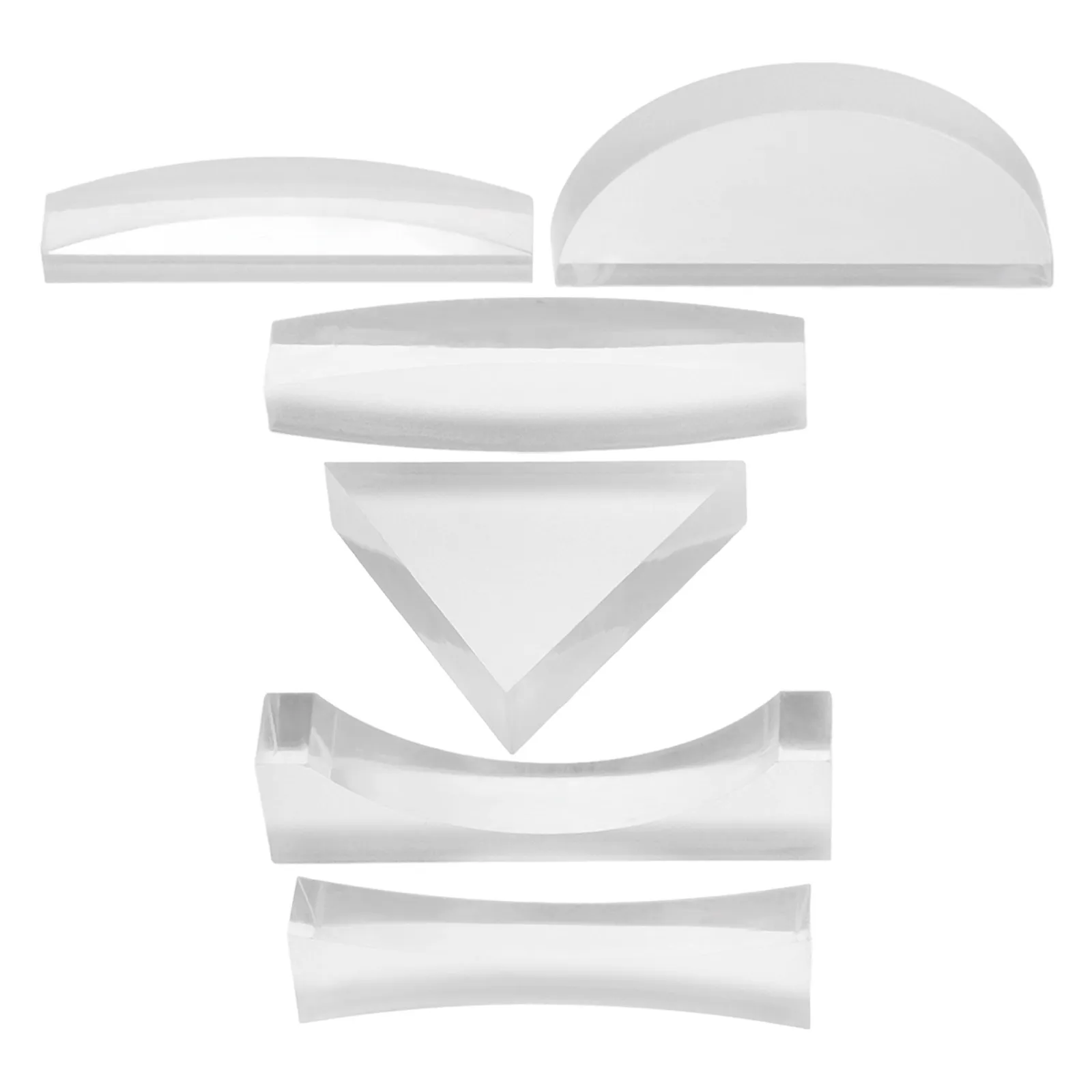 

6pcs Optical Lens Kit For Physics Teaching Transparent Acrylic Convex Concave Lens Science Experiment Tools Physics Optics Set