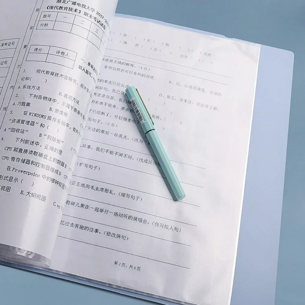 

Transparent Insert A3 Brochure Folder Book Bag Style Archive Function Organizing Archive Clip 20 Pages Collection