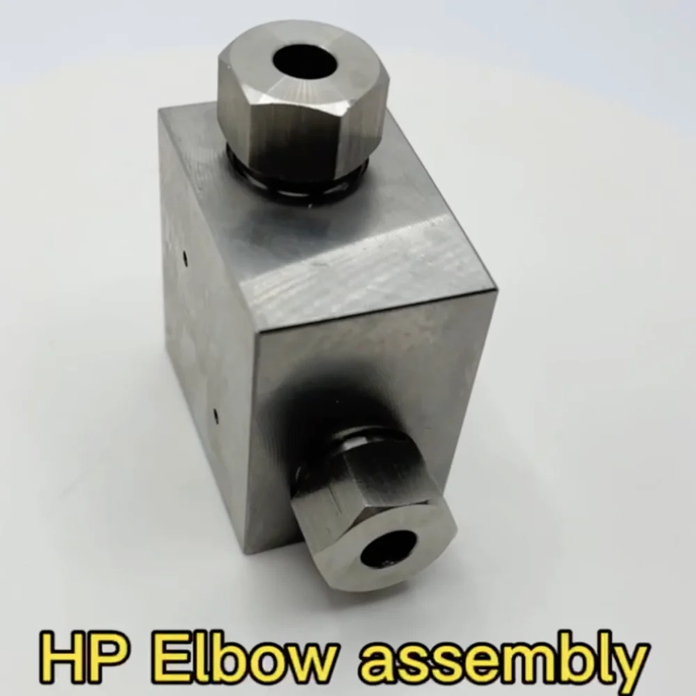 A-0775-3 Waterjet Part 400009-2 High Pressure Tube Fittings 9/16'' HP Elbow Assembly 3/8 1/4 9/16 Direc Two - Way 9/16 10078525