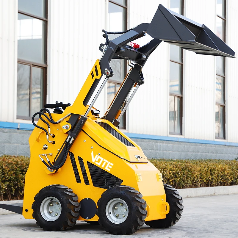 Livraison gratuite chargeuse compacte 500 kg 1000 kg CE EURO5 EPA forte puissance diesel Kubota moteur chargeuse sur pneus