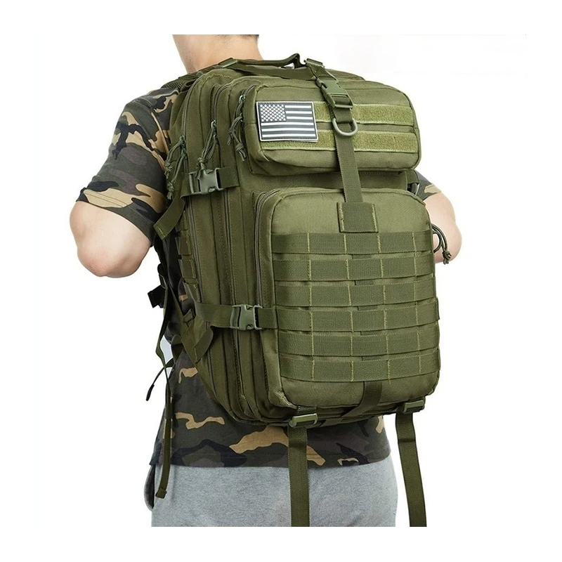 Mochila impermeable de nailon para senderismo, bolsa militar de 50L y 1000D, ideal para deportes al aire libre, Camping y caza