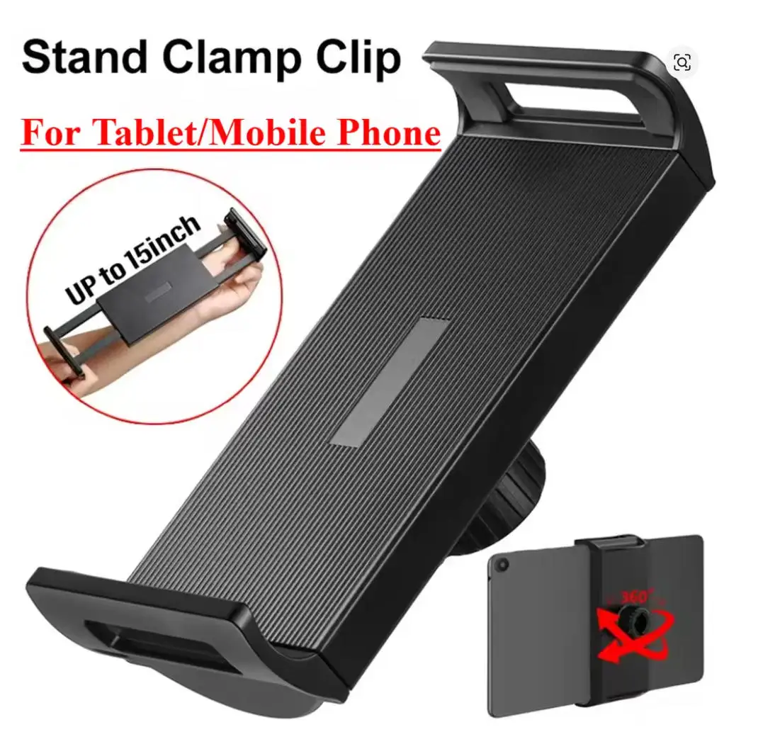 Großhandel Tablet-Ständer-Clip für iPad Pro 12.9, Air 2, 3, 4, 20 bis 50 Zoll, verstellbare Tablet-Halterung für iPad Air 10.2, 9.7, 2020 – Detail 3