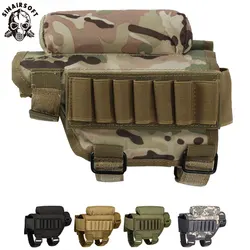 Adjustable Tactical Butt Stock Rifle Cheek Rest Pouch Bullet Holder Nylon Riser Pad Ammo Cartridges Bag For . 300. 308 Winmag