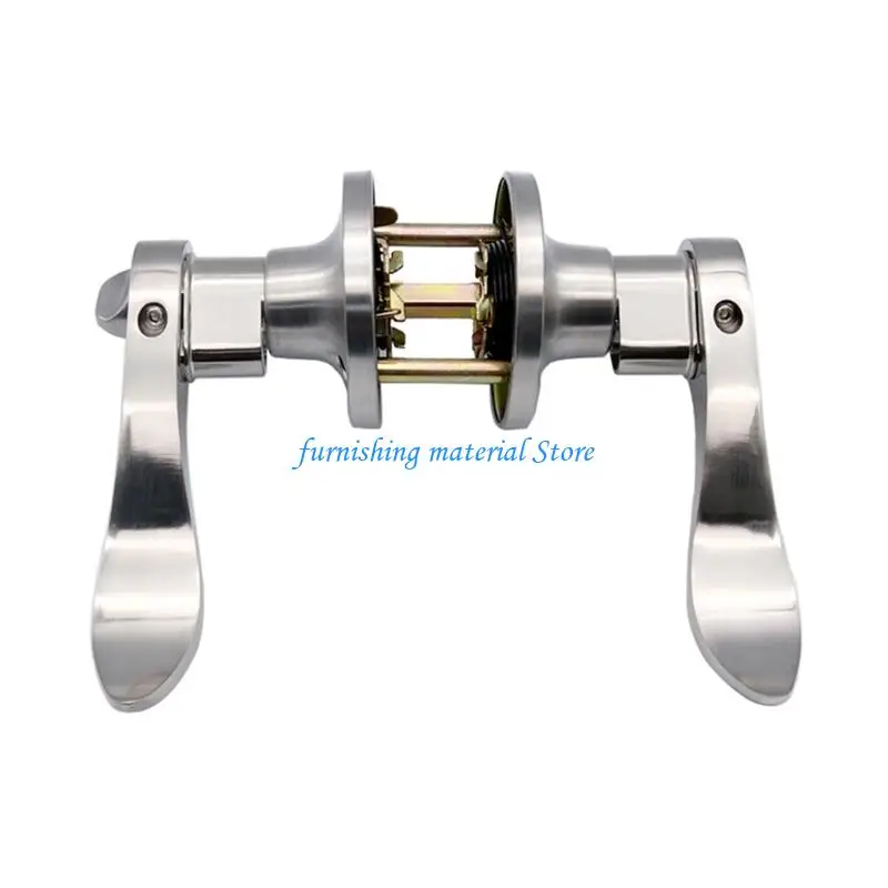 Y5GD Metal Door Lever Lock Set Reversible Handles Strong Metal Construction Tune Privacy Mechanism for Household