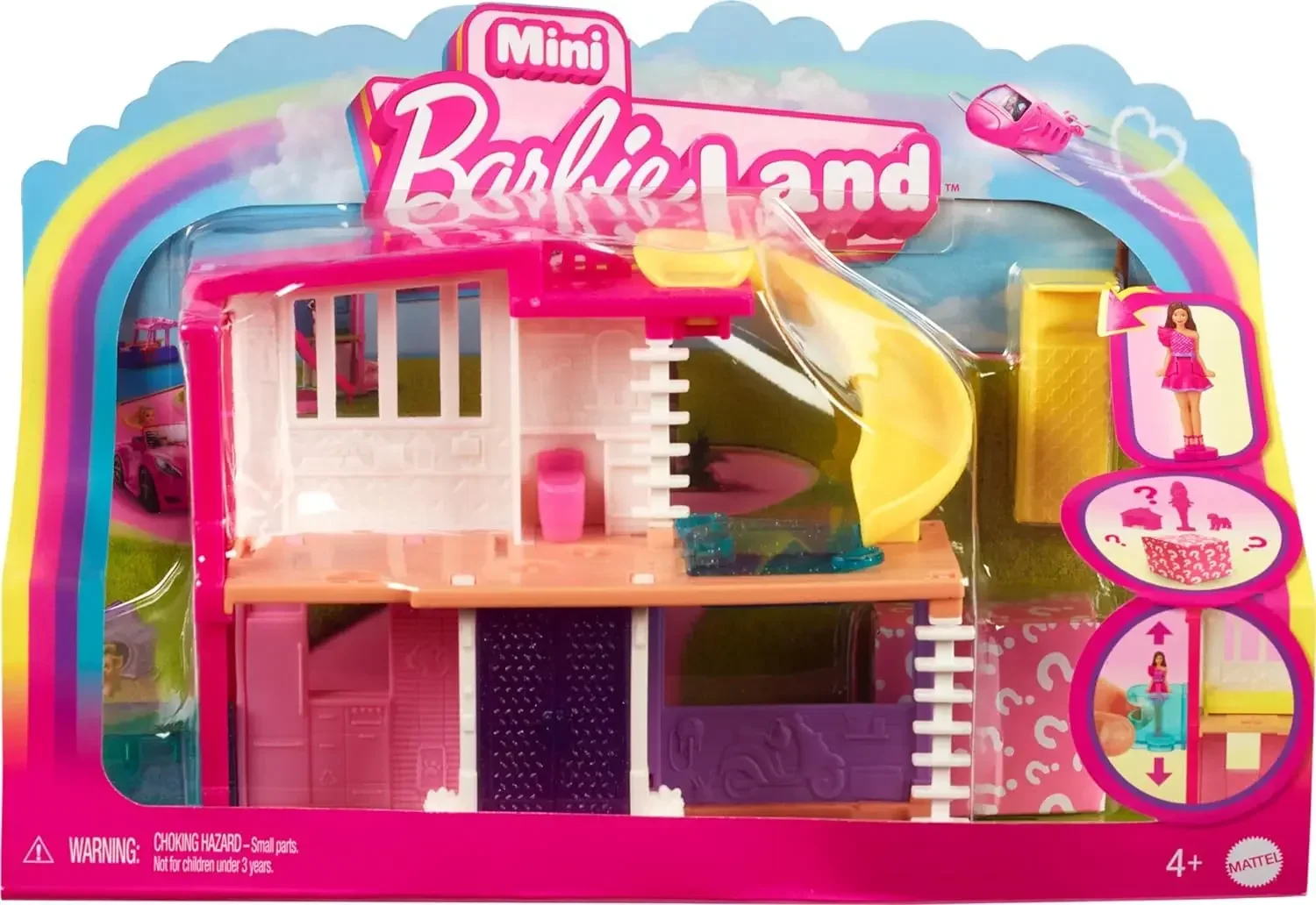 Original Barbie Mini BarbieLand Dolls House Set Furniture Accessories Diy Dreamhouse Toys for Girls Elevator Swimming Pool Scene