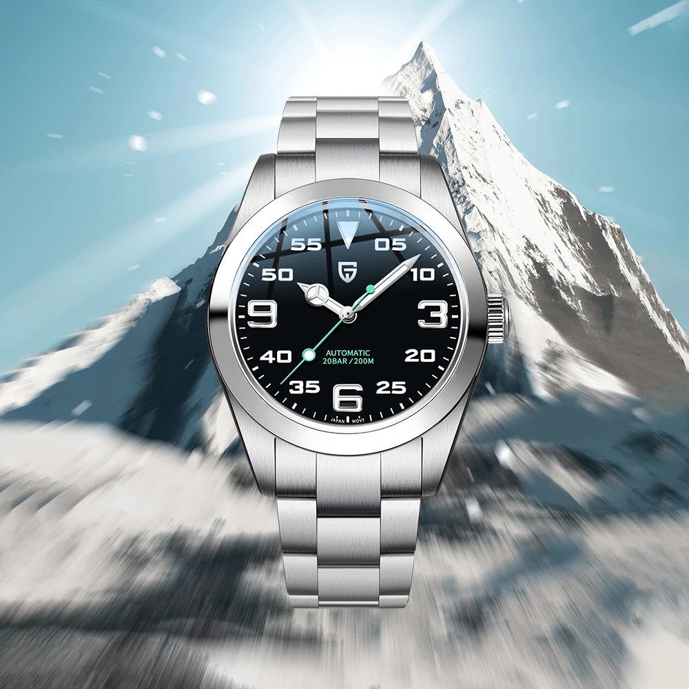 PAGANI DESIGN Neue Luxus Herren Mechanische Uhr AR Saphirglas Automatikuhr Edelstahl 20bar Wasserdichte Uhr für Männer