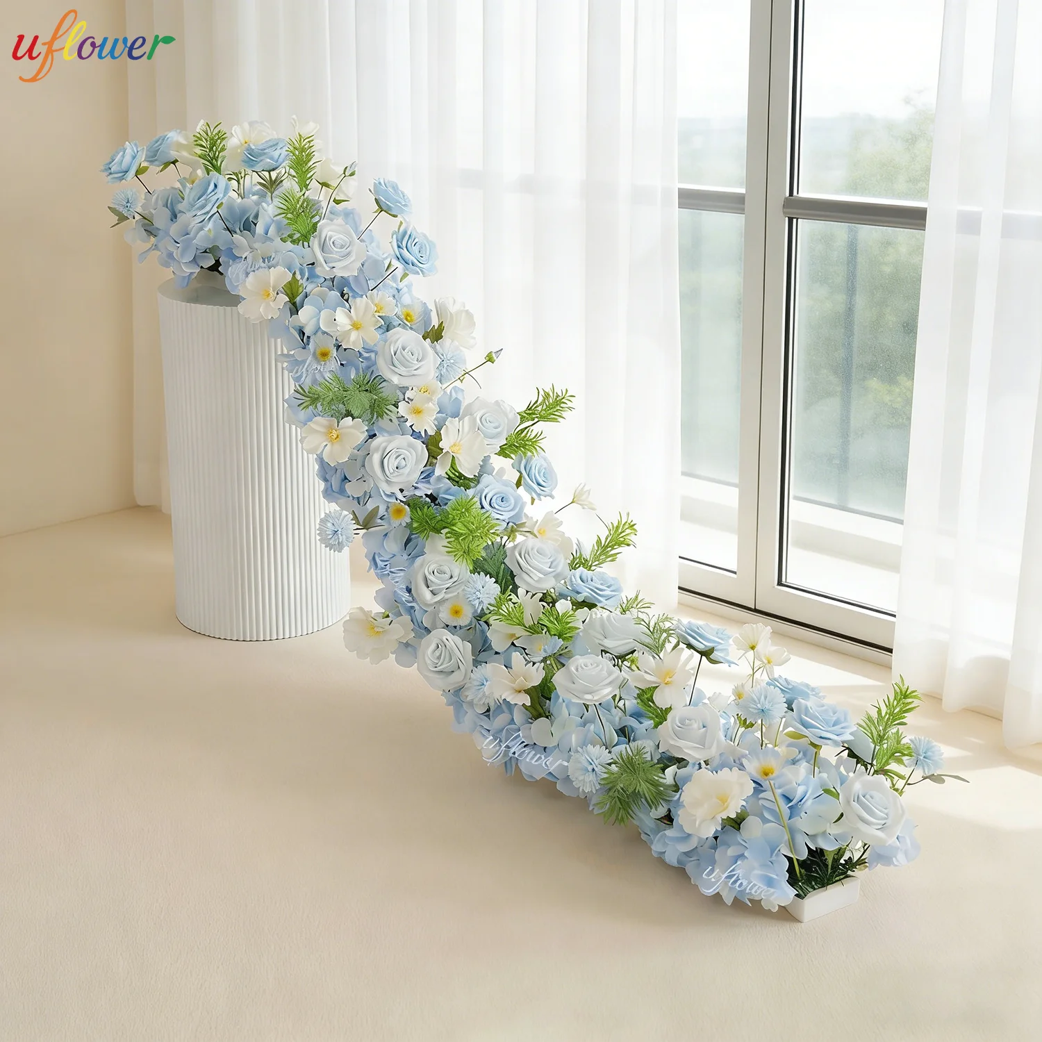 

Искусственные цветы Uflower: роскошная синяя роза, композиция для свадебного стола, декор для стены, арки, вечеринок, мероприятий, сцены