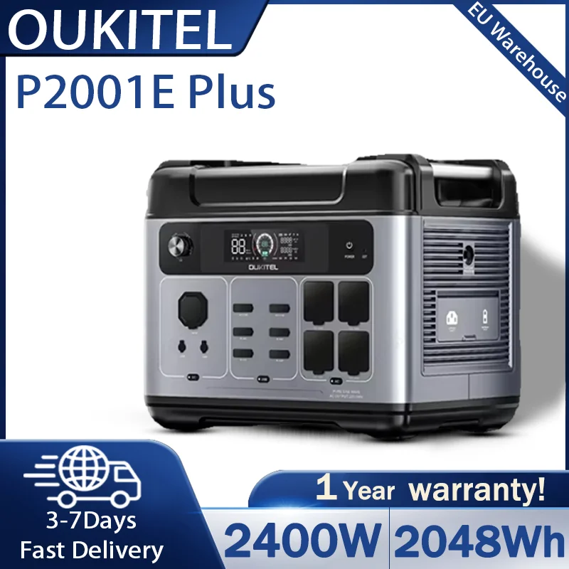 OUKITEL P2001E Plus Tragbare Powerstation 2400W Ausgangsleistung 2048Wh …