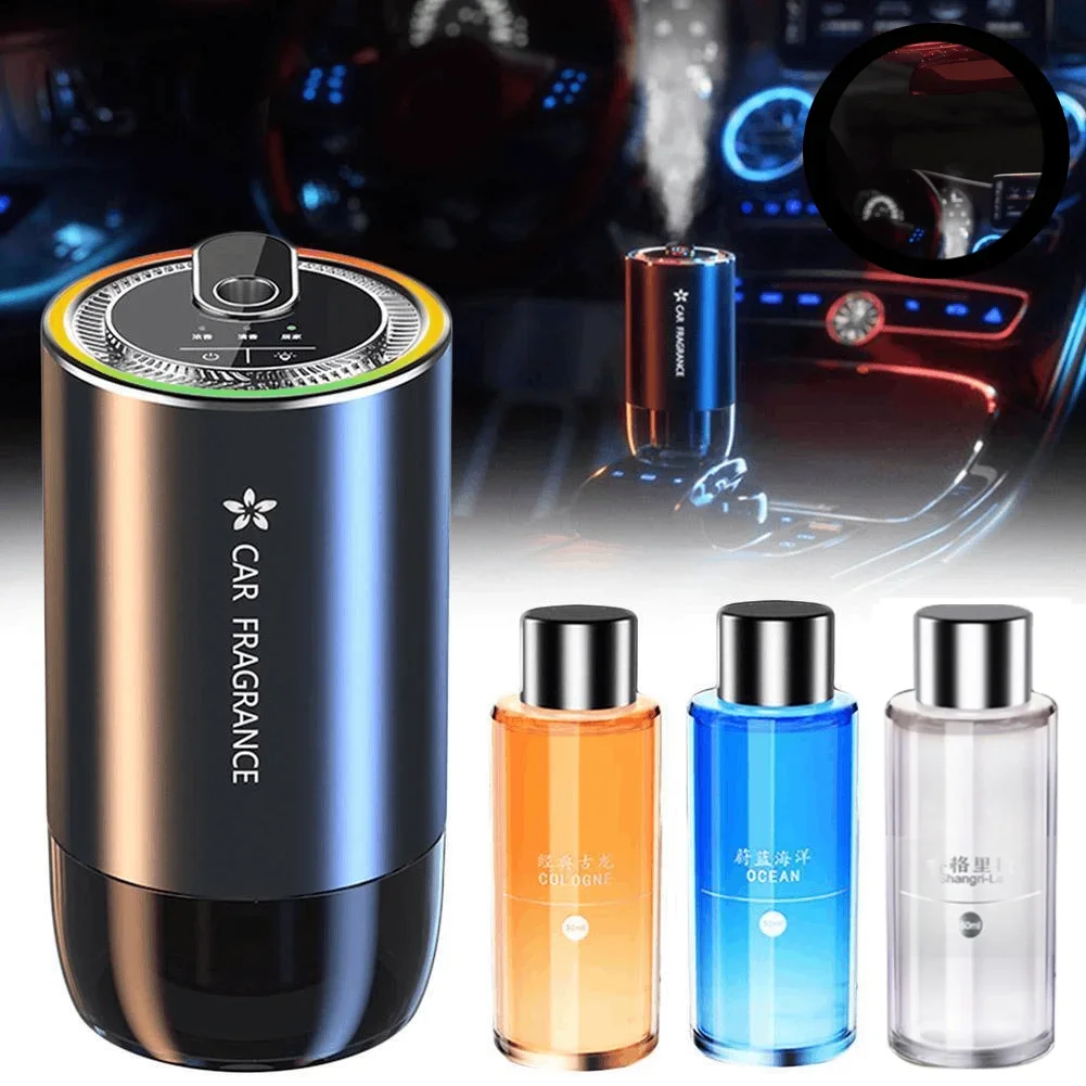 

Car Air Refresher with LED Light Starry Projection Light Home Perfume Auto Air Purifier Aromatherapy Car Accessory For Tesla