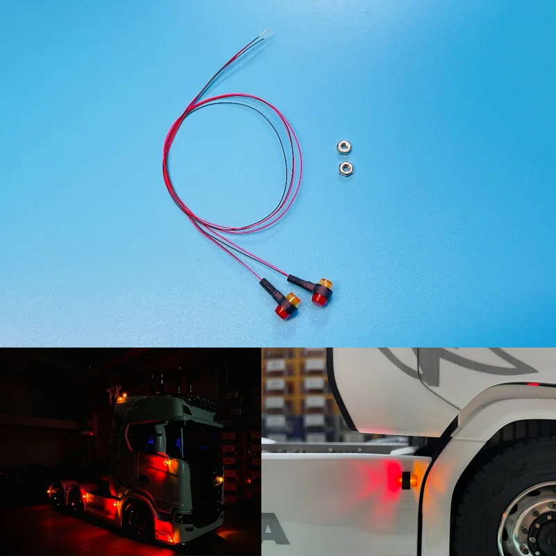 

LED Side Skirt Silhouette Light for 1/14 Tamiya RC Dump Truck SCANIA 770S VOLVO Mercedes-Benz ACTROS 3363 MAN TGX Toys Car Parts
